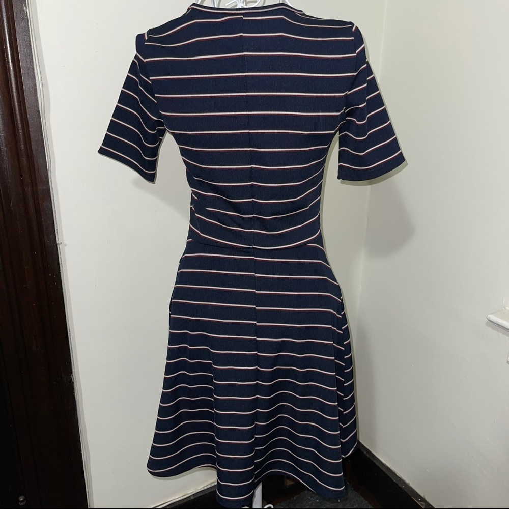 Striped mini skater dress - Picture 3 of 3